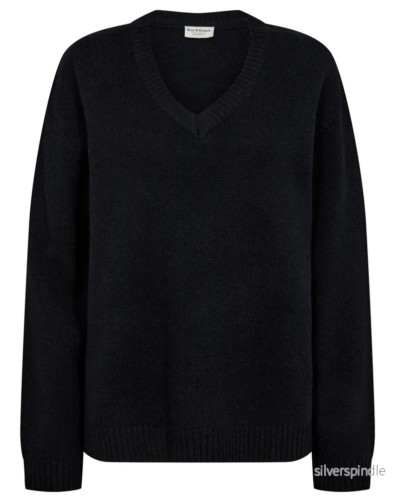 BS Lina Regular Fit Stickat - Navy