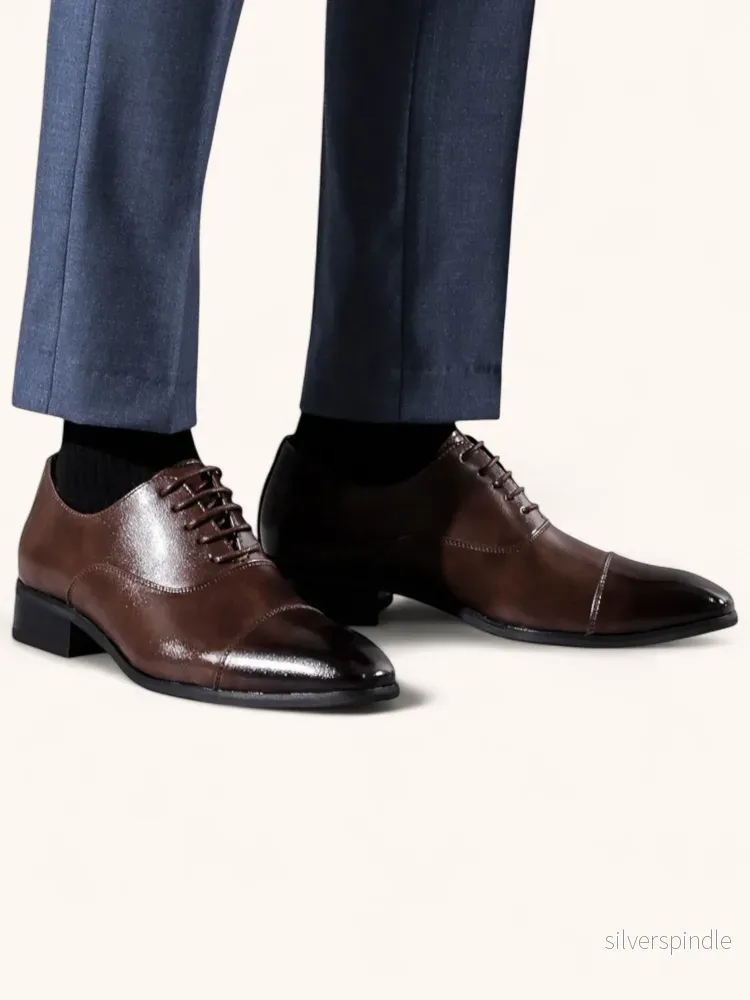 Klassiska Oxford-klänningsskor för Män med Polerad Siluett | Elegant Stil för Formella Tillfällen - Bild 2