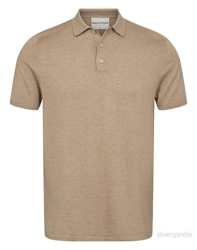 BS Aaran Regular Fit Pikétröja – Beige