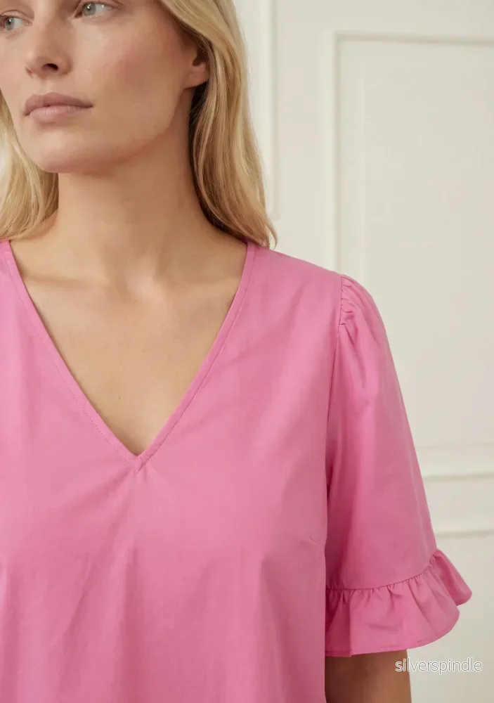 Sigga Flounce Blouse - Fresh Pink - Bild 2