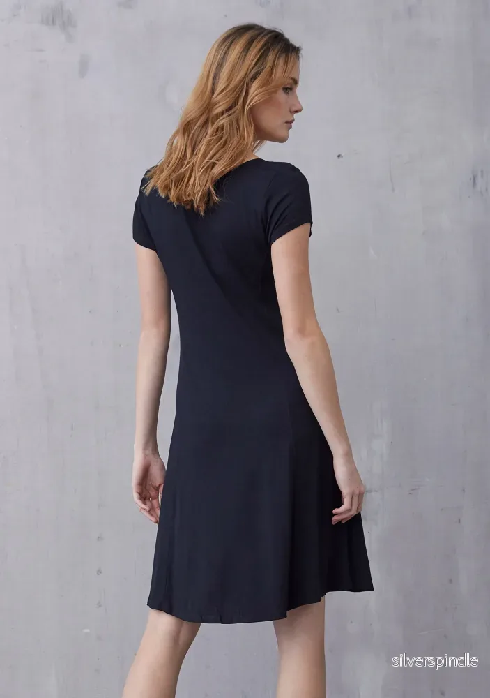 Kalla Jersey Dress - Black - Bild 2