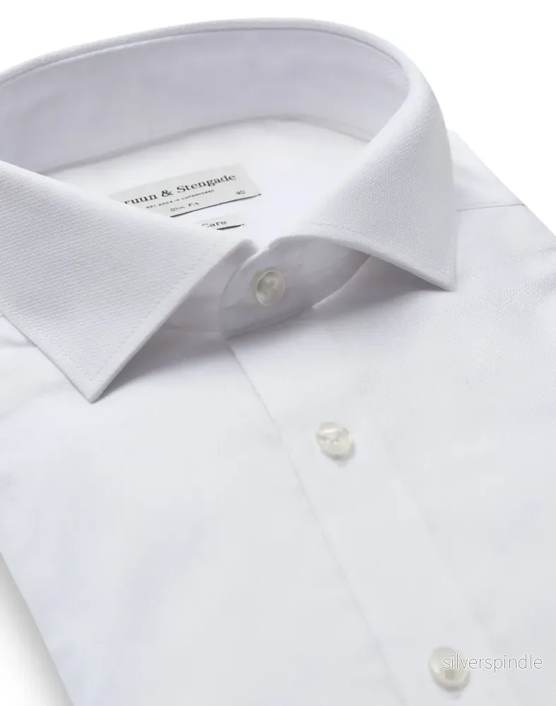 BS Reed Slim Fit Skjorta - White - Bild 2