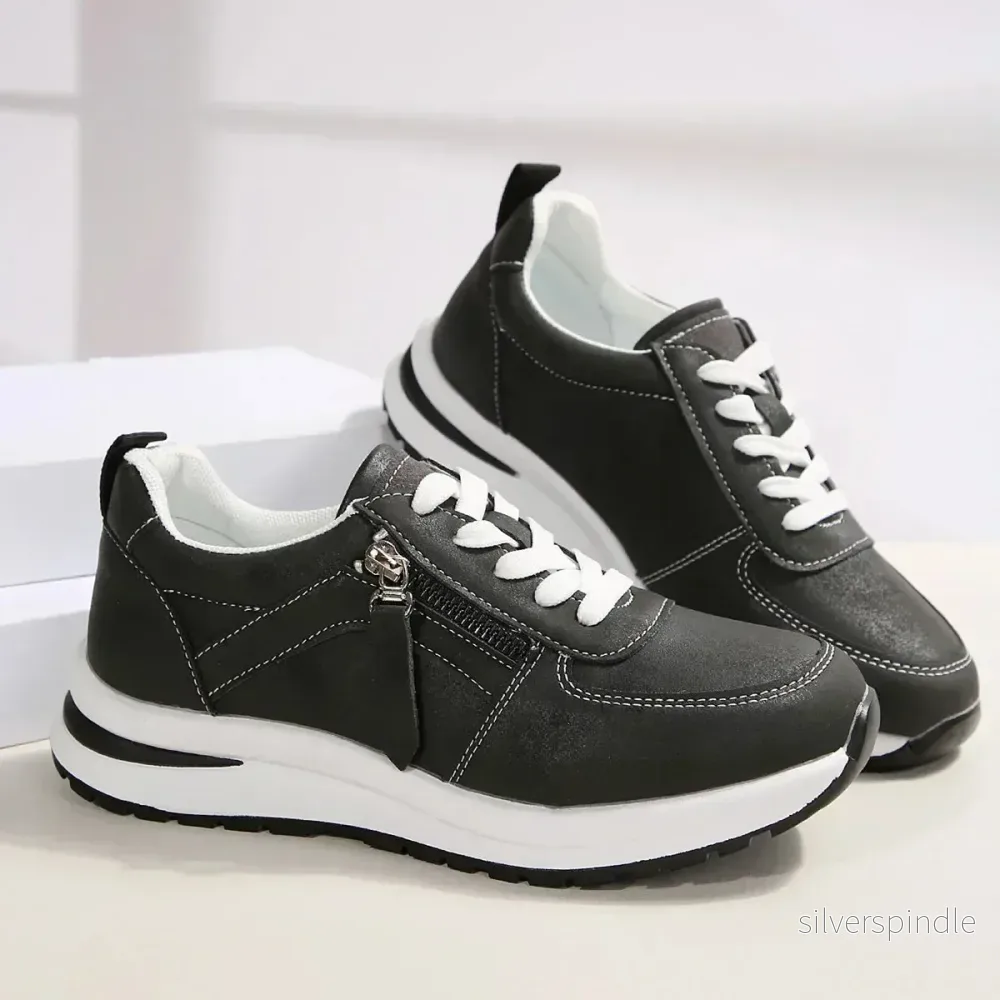 Mason | Trendiga Platå Sneakers Med Sidodragkedja - Bild 2