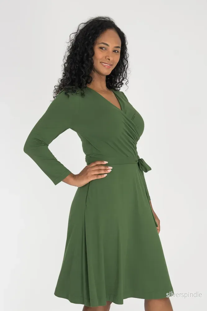 Ready to go short jersey dress - Forrest Green - Bild 3