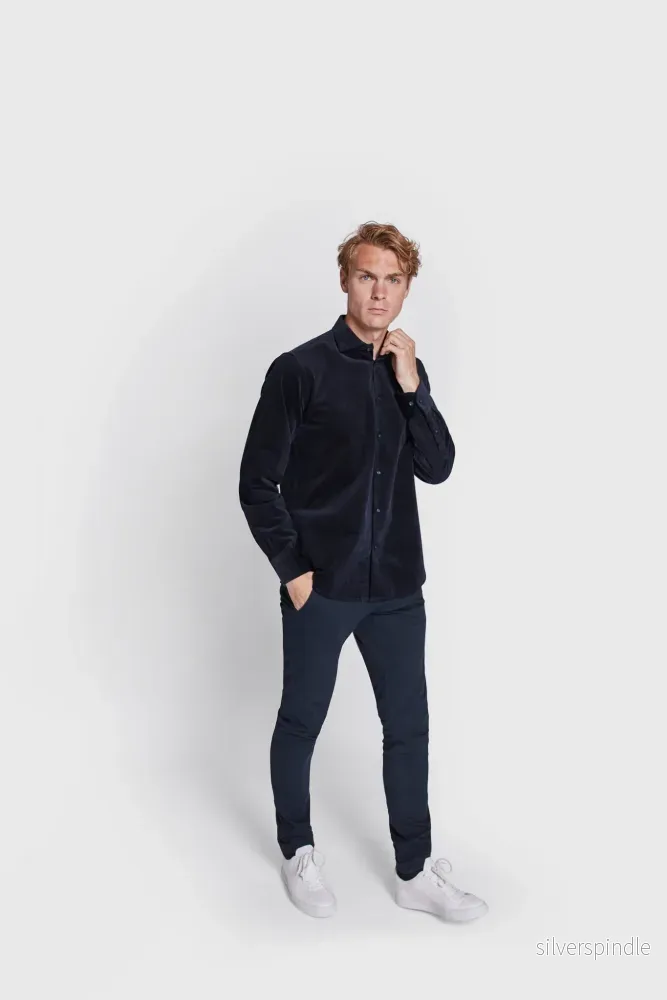 BS Jallow Casual Modern Fit Skjorta - Marinblå - Bild 3