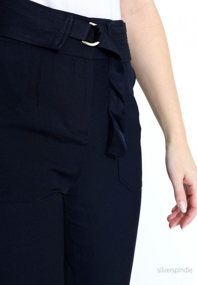 TROUSERS WITH BELT 03640 - Svart - Bild 2
