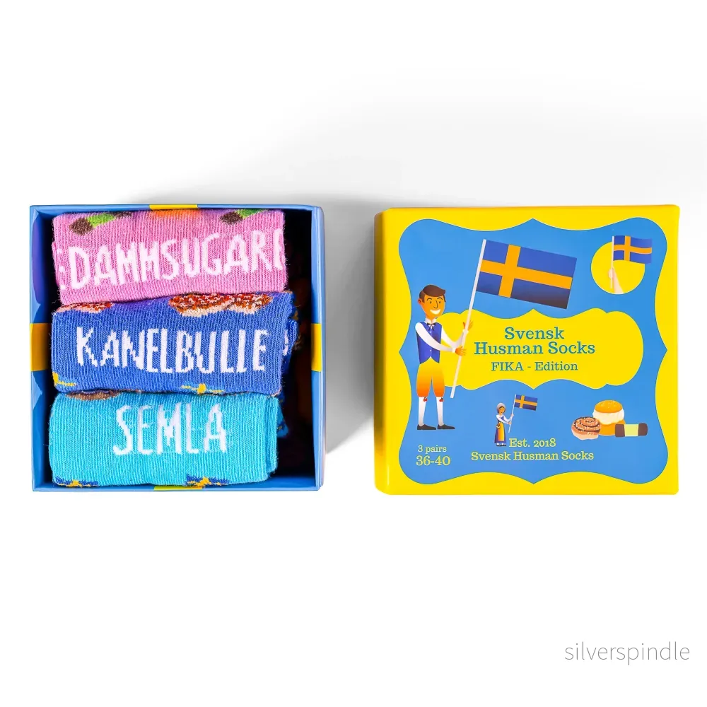 3-pack Strumpor Svensk Fika 3-pack Strumpor Svensk Fika