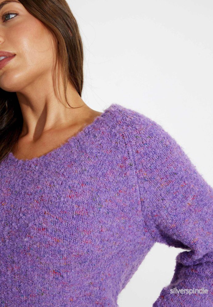 PULLOVER TRÖJA - Royal lilac melange - Bild 3