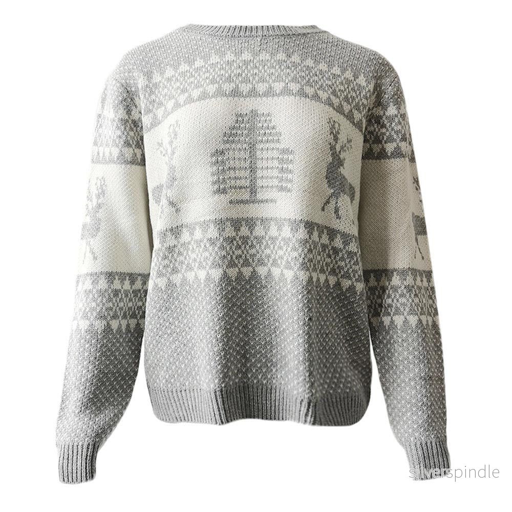 Stickad Jultröja med Renmönster för Kvinnor - Varm och Bekväm för Vintersäsongen - Bild 3