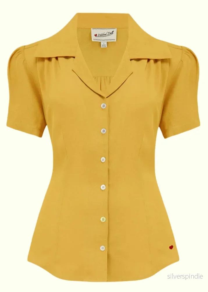 Gene kortärmad skjorta – mustard Gene kortärmad skjorta – mustard