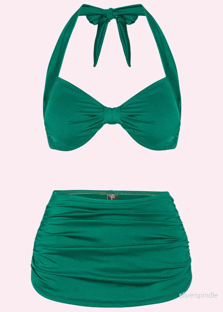 1950-tals bikini – grönt