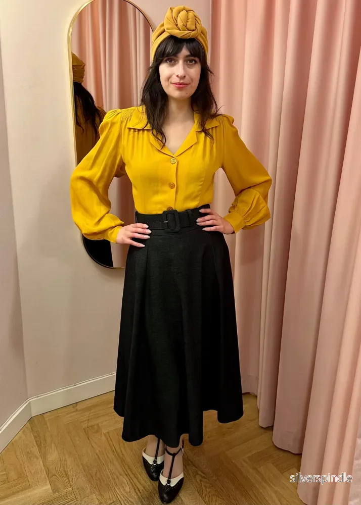 Poppy skjortblus - senapsgul - Bild 2