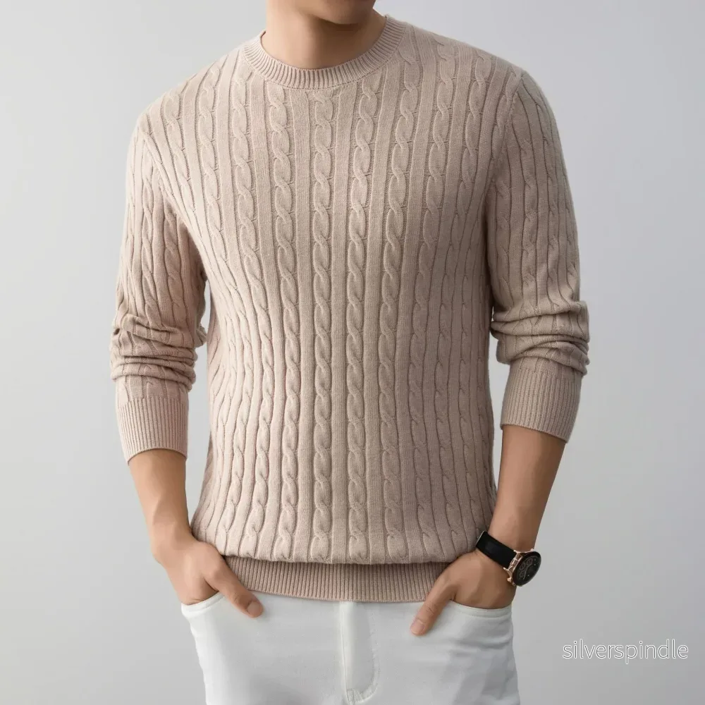 Ethan | Långärmad Jacquard Pullover med Lös Passform Ethan | Långärmad Jacquard Pullover med Lös Passform