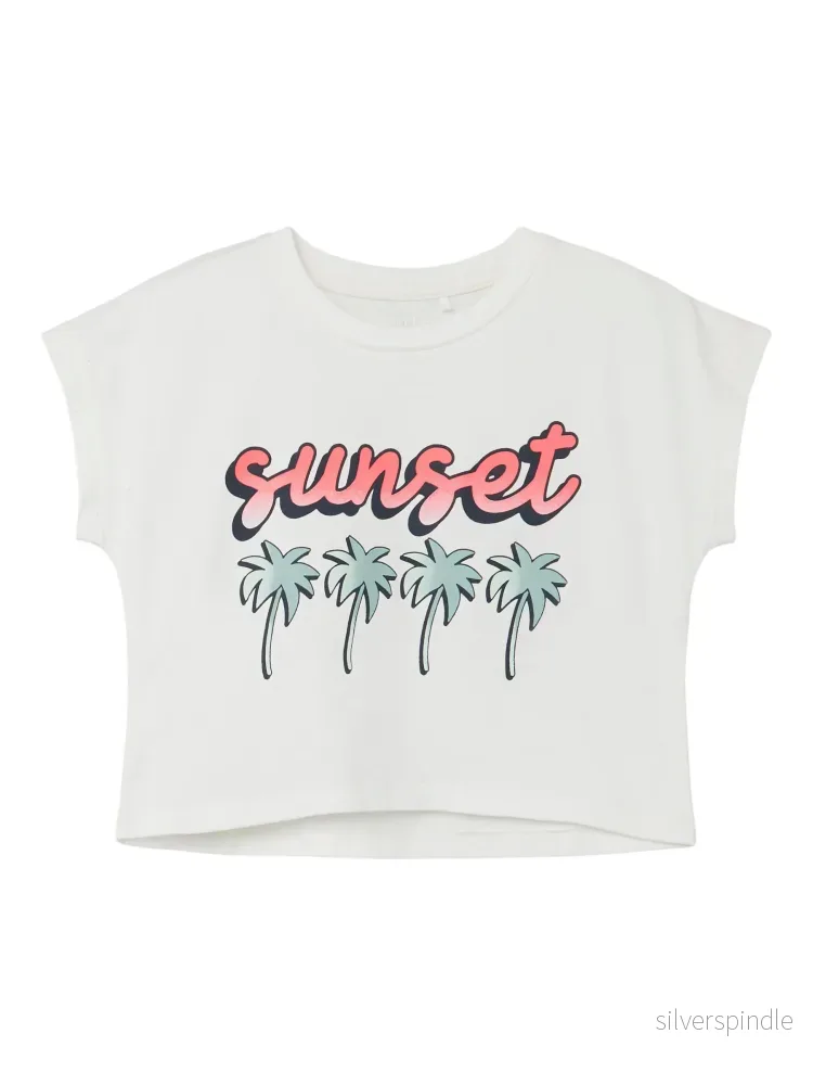 NKFVILMA CAPSL CROPPED TOP HHH WHITE NKFVILMA CAPSL CROPPED TOP HHH WHITE