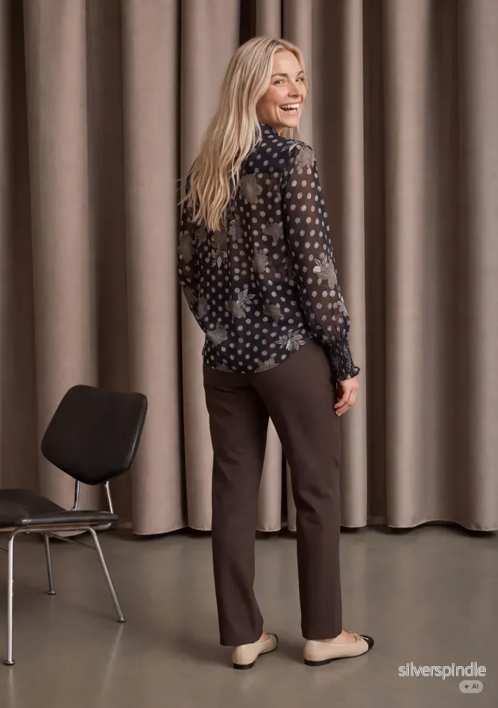 Vibse Shirt - Flower/Dot Print - Bild 2