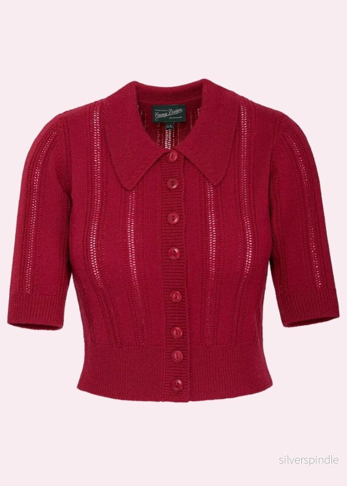 The Non Contrast Cardigan - Red
