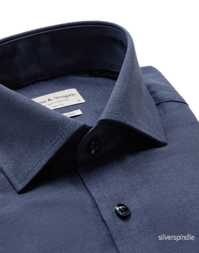 BS Holiday Slim Fit Skjorta - Blue - Bild 2