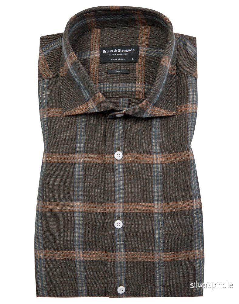 BS Charles Casual Modern Fit Skjorta - Brown