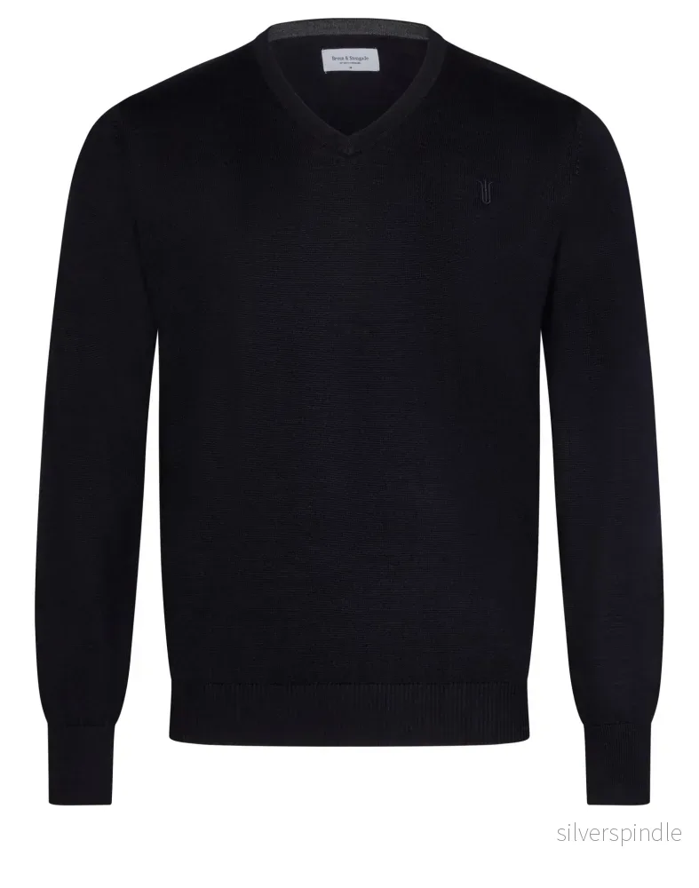 BS Neptune Regular Fit Stickad Tröja – Marinblå BS Neptune Regular Fit Stickad Tröja – Marinblå