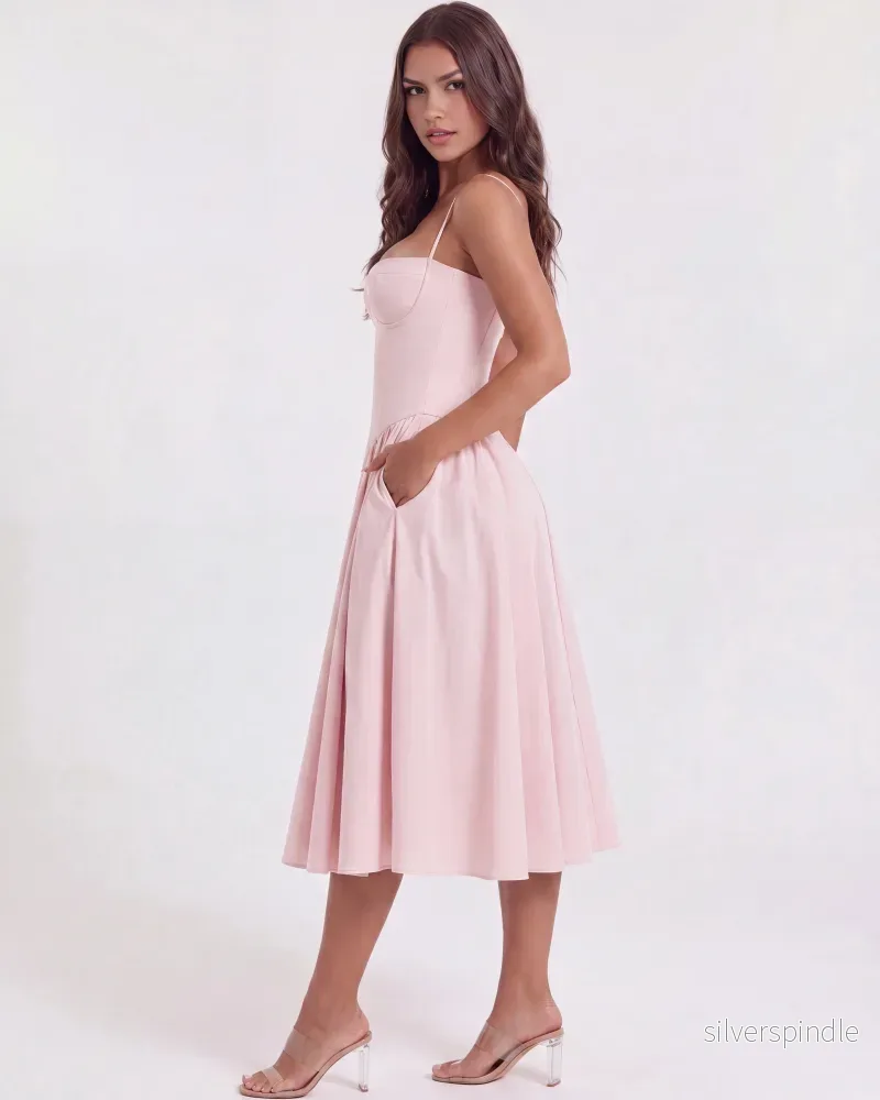 Sofia | Elegant Sommarklänning i Ballerina Rosa för Dam - Bild 3