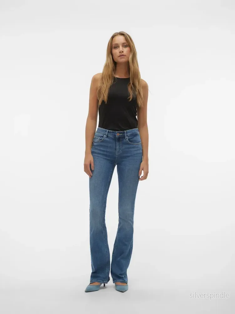 VMFLASH MR FLARED JEANS MEDIUM BLUE L32 - Bild 2