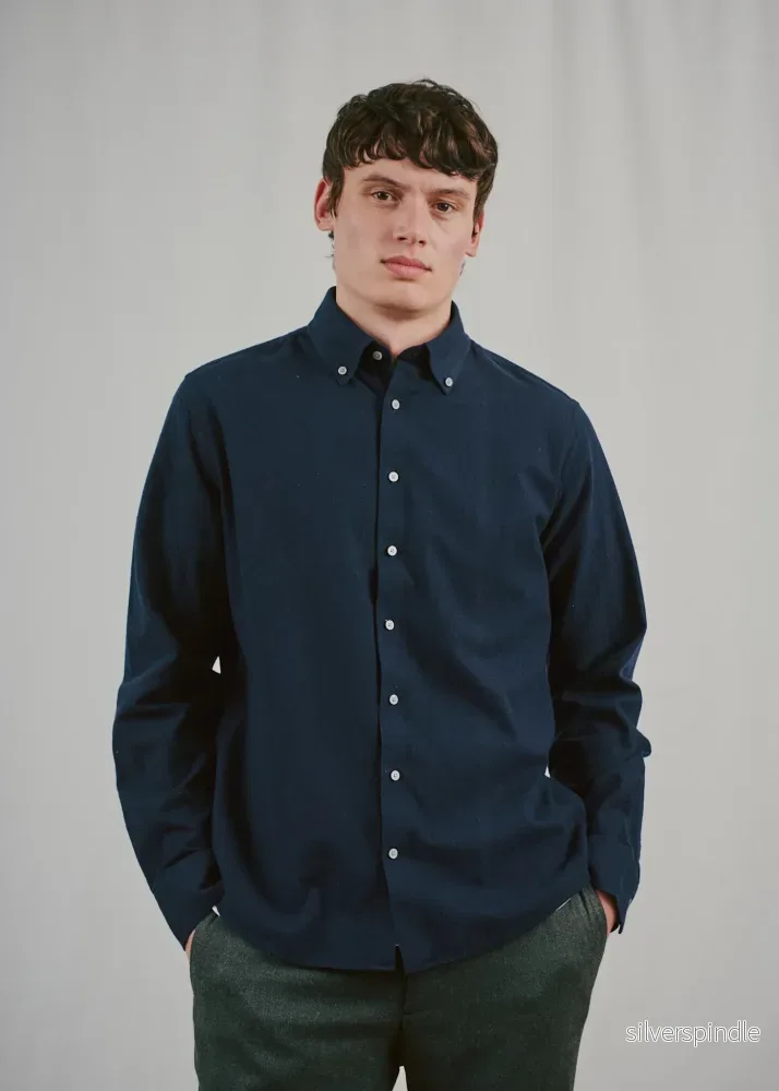 BS Akihito Casual Modern Fit Skjorta - Navy - Bild 2