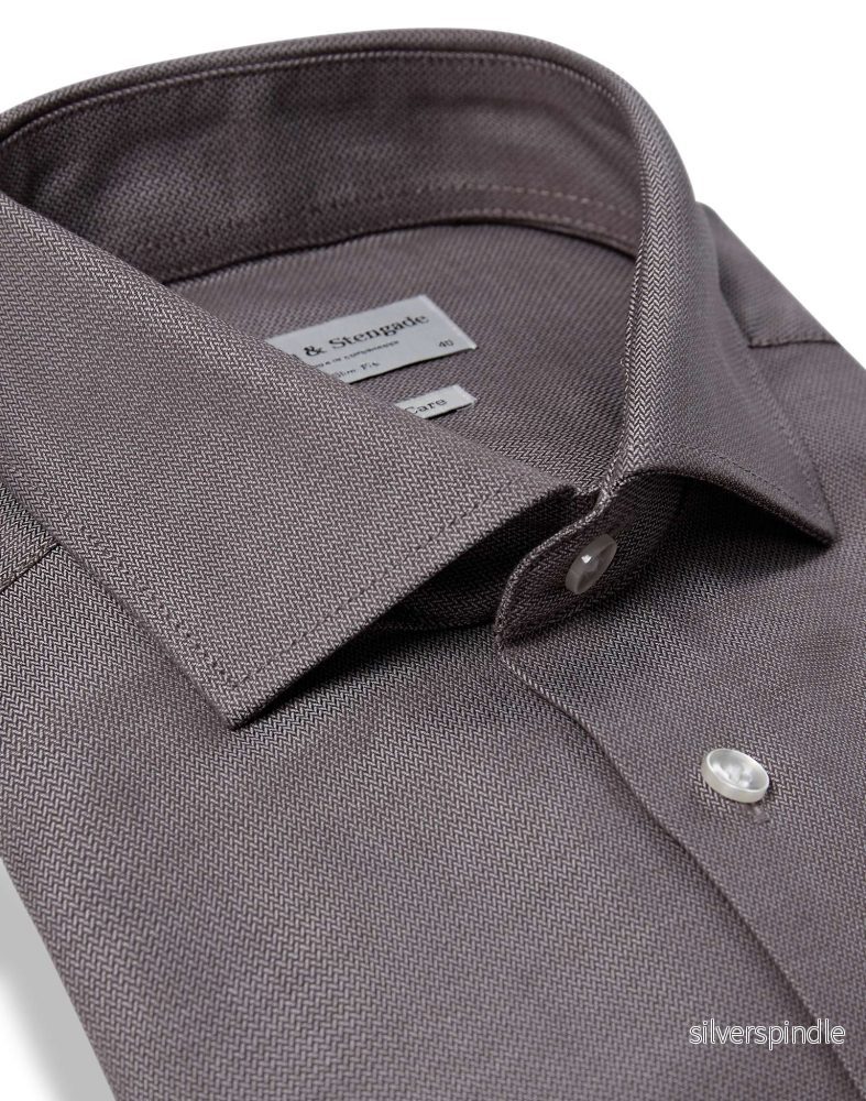 BS Strider Slim Fit Skjorta - Brown - Bild 2