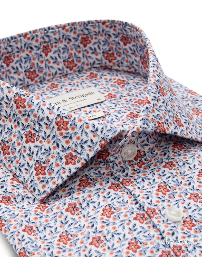 BS Moller Slim Fit Skjorta - Orange - Bild 2