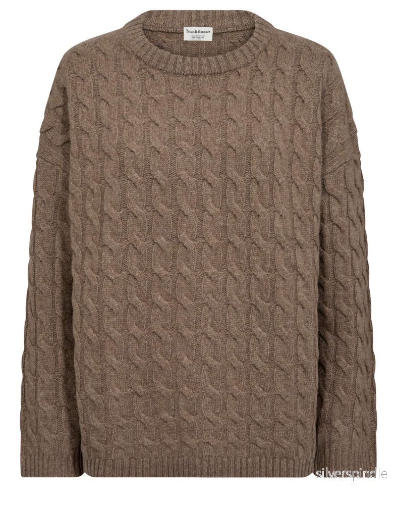BS Miranda Regular Fit Stickat – Brown BS Miranda Regular Fit Stickat – Brown