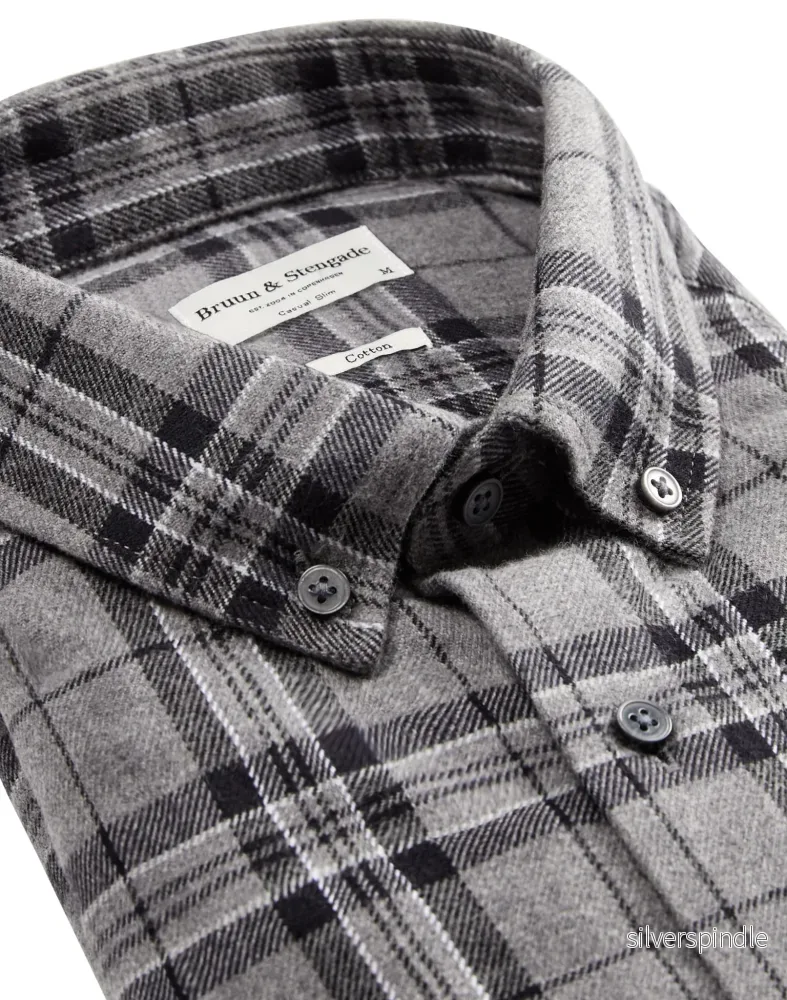 BS Trondheim casual slim fit Skjorta - Grey - Bild 2