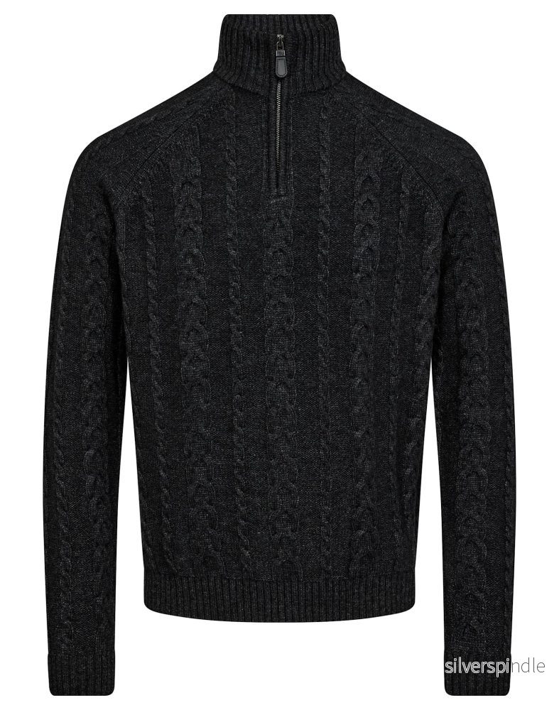 BS Askel Regular Fit Stickat – Charcoal BS Askel Regular Fit Stickat – Charcoal