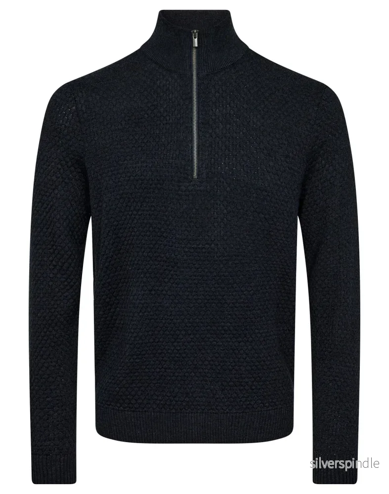 BS Innes Regular Fit Stickat - Thunder