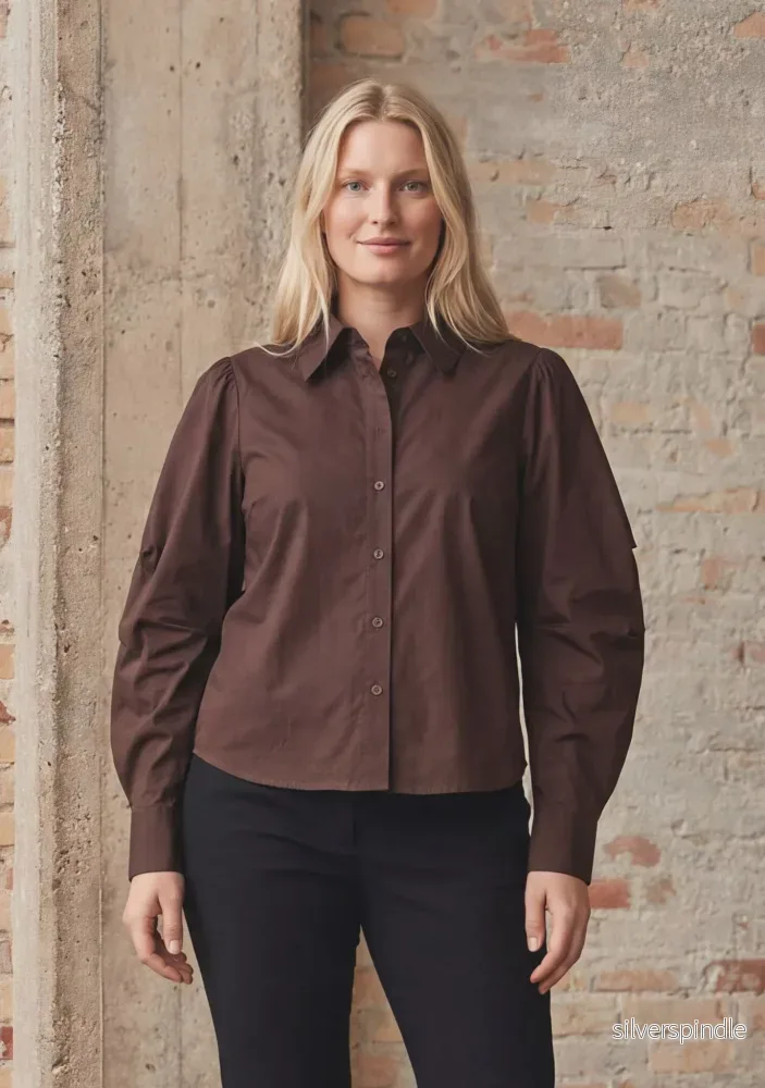 Sigga Sleeve Shirt – Dark brown