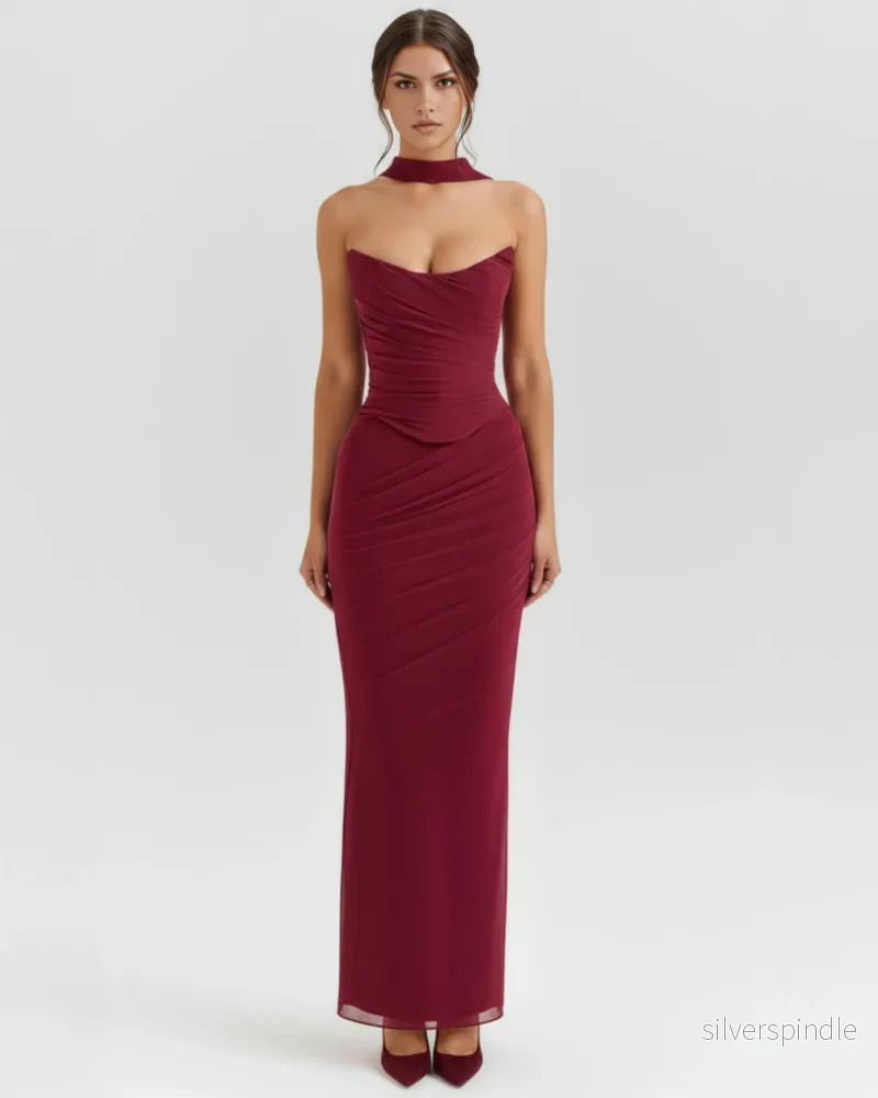 Emma | Elegant Maxi Kjol med Korsett och Matchande Halsduk Emma | Elegant Maxi Kjol med Korsett och Matchande Halsduk