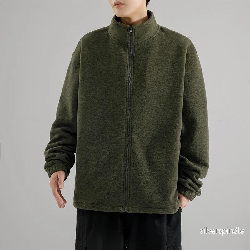 Ethan | Varm Fleece Cardigan med Ståkrage - Bild 2