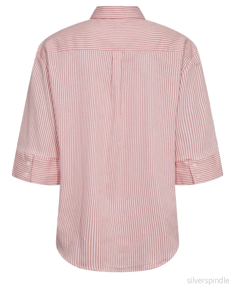 BS Talia Regular Fit Skjorta - Lipstick Red/White - Bild 2