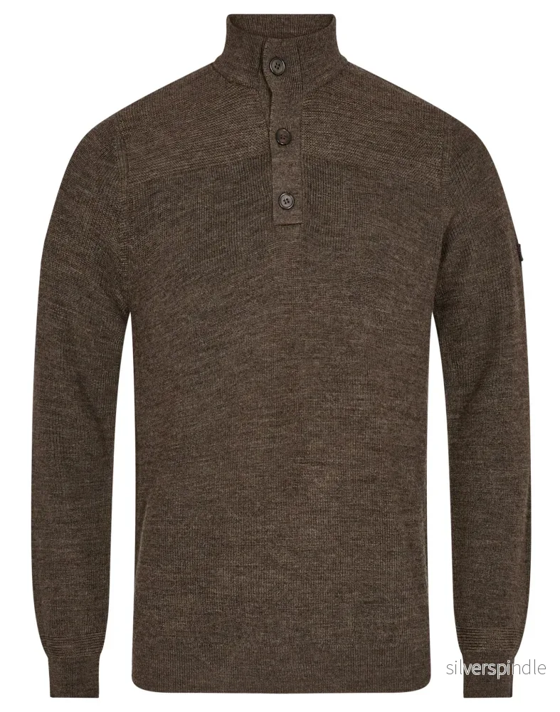 BS Elliot regular fit Strikkad tröja – Brun BS Elliot regular fit Strikkad tröja – Brun