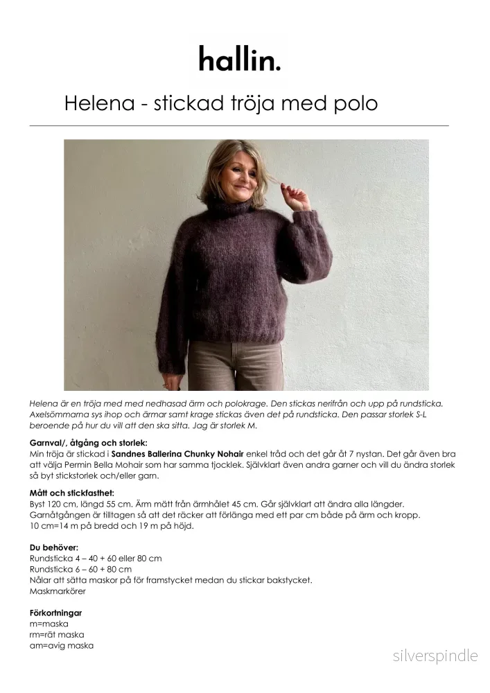 Stickmönster Polotröja Helena - Bild 2