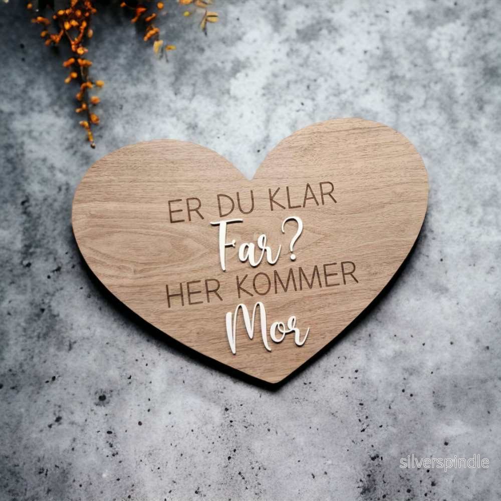 Är du redo pappa? Akryl text