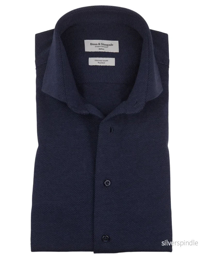 BS Geraint Slim Fit Skjorta – Blå