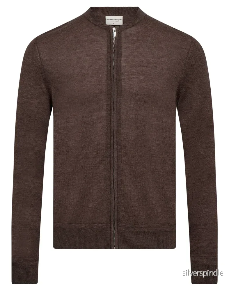 BS Alon Regular Fit Stickat - Brown