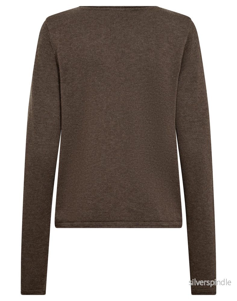 BS Ophelia Regular Fit Stickat - Dark Brown - Bild 2