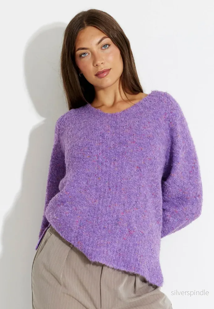PULLOVER TRÖJA - Royal lilac melange - Bild 2