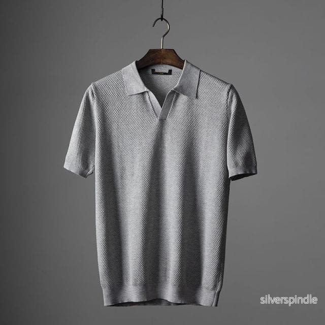 Ethan | Slim Fit Andningsbar Pikétröja för Herr