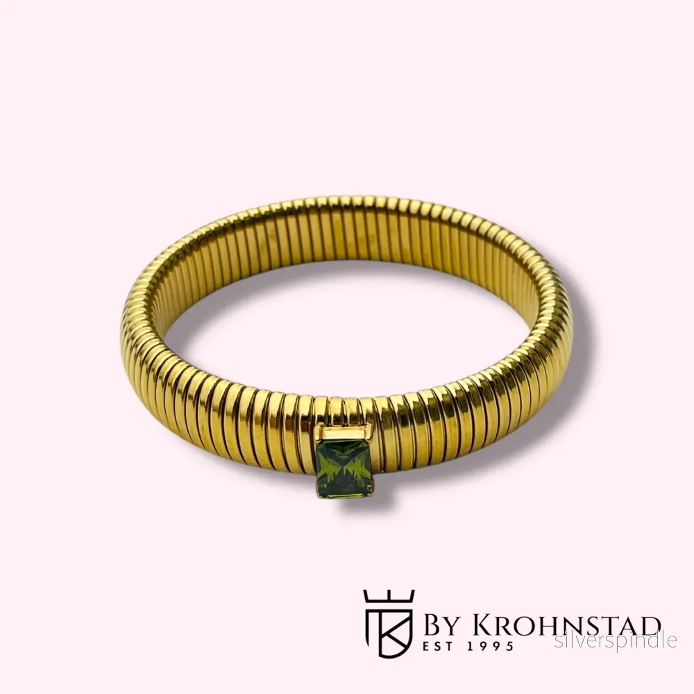 Elastic bangle green