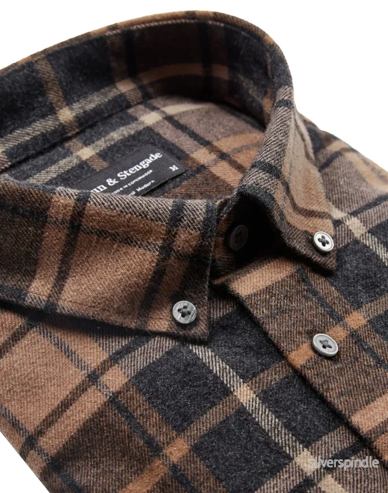 BS Sarazen Casual Modern Fit Skjorta - Brown - Bild 2