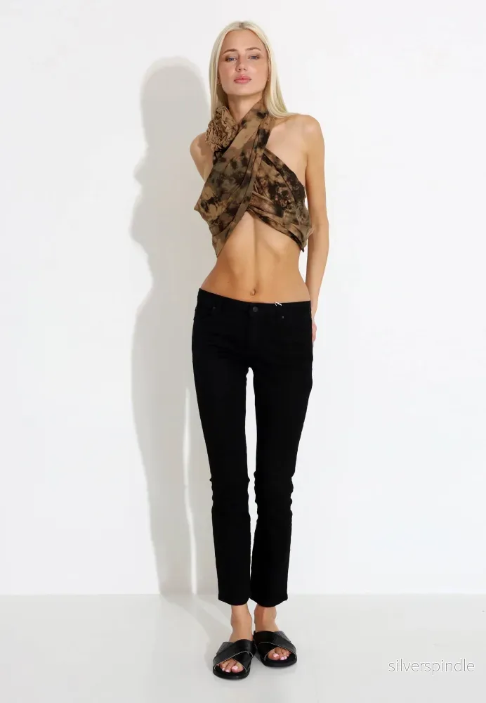 STRAIGHT MEDIUM RISE - Svart