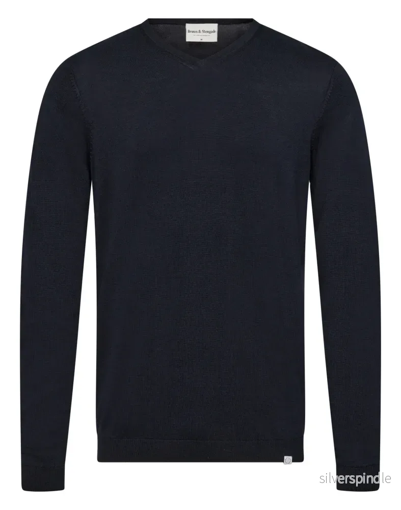 BS Georg Regular Fit Stickat – Navy BS Georg Regular Fit Stickat – Navy