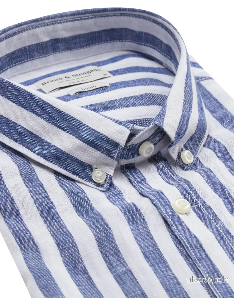 BS Ocon Casual Slim Fit Skjorta - Blue/White - Bild 2