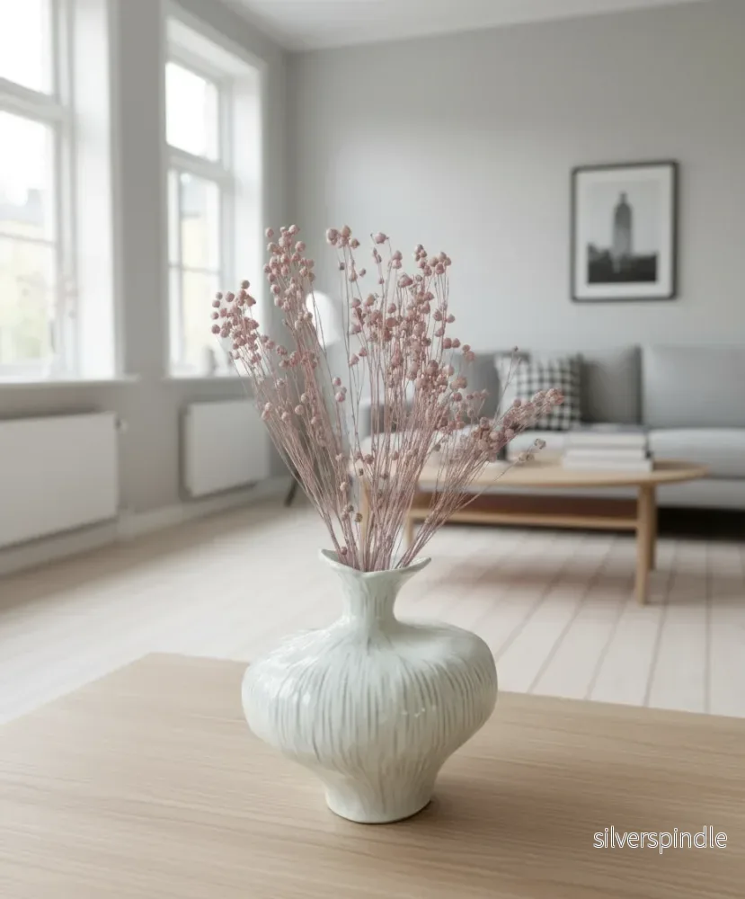 Torkat rosa lin – skira frökapslar - Bild 3